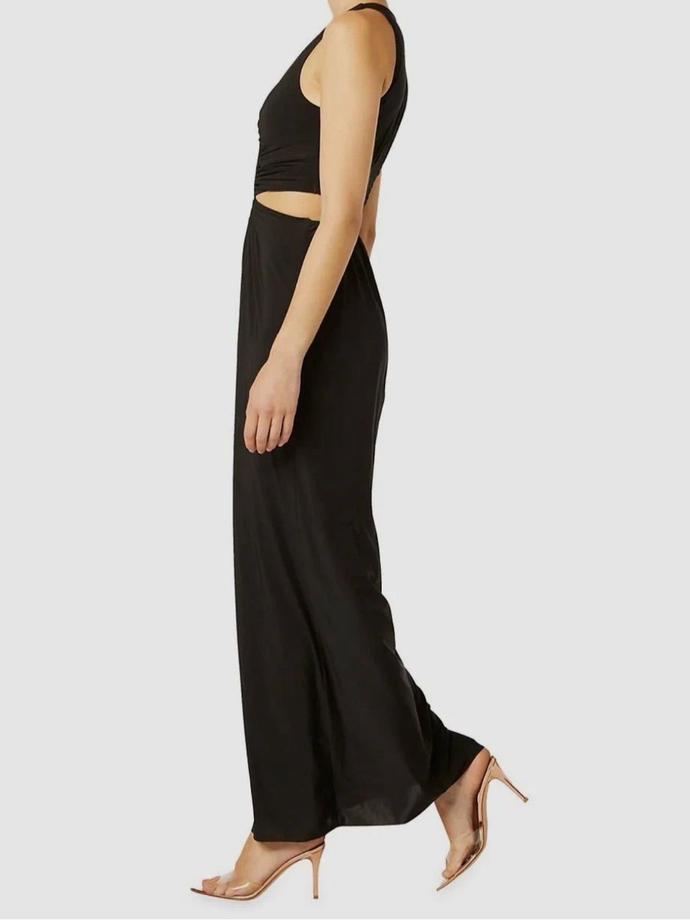 Misa Los Angeles Black Backless Cutout Maxi Dress